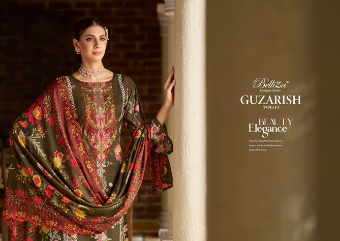 Guzarish Vol 13 By Belliza Digital Printed Cotton Dress Material Wholesale Shop In Surat